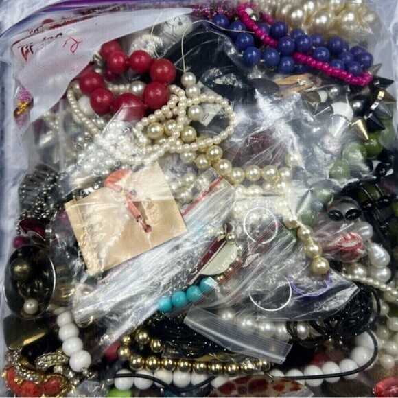 Jewelry - 5 pounds of craft jewelry bundle vintage to current for repurpose